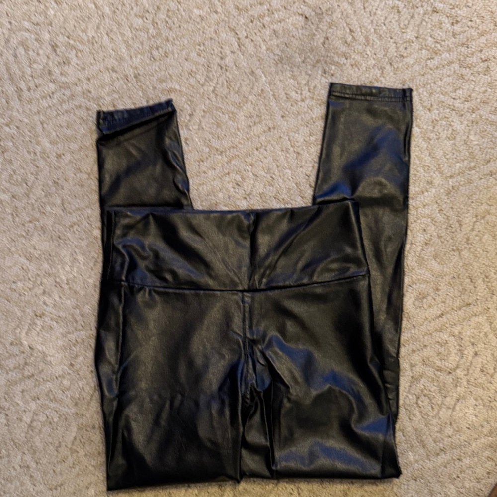 Black Faux Leather Leggings